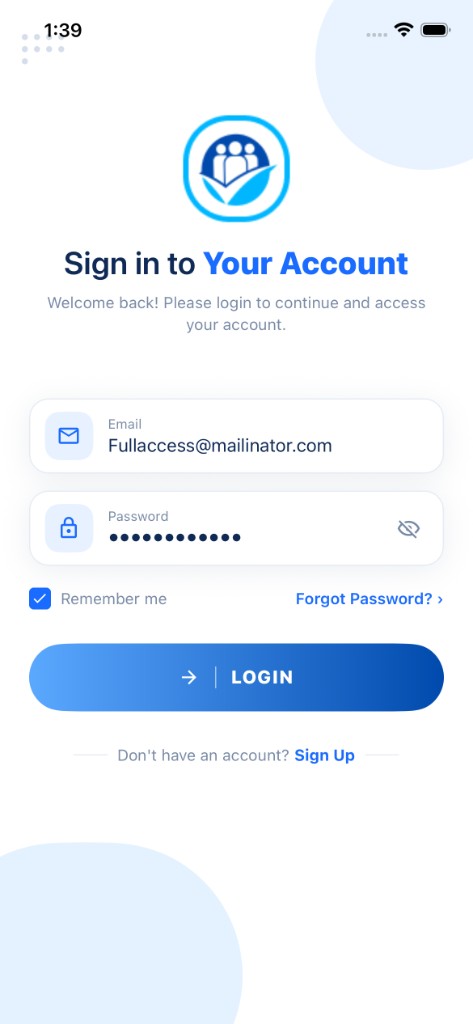 Community Vote Tracker login screen